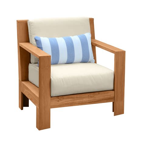 Bogota Teak Outdoor Armless Lounge Chair With Sunbrella® Cushion And Reviews Birch Lane