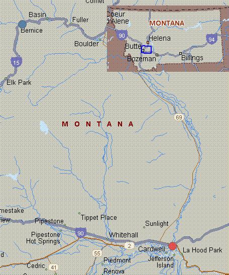 Map For Boulder River Montana White Water Bison Creek To Jefferson River