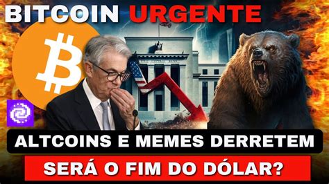 BITCOIN E ALTCOINS URGENTE O QUE ESTÁ ACONTECENDO O MERCADO O