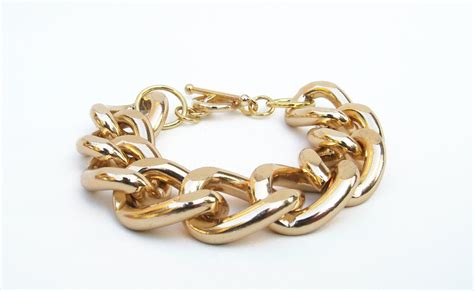 Original Thick Gold Chain Link Bracelet With By Maplesupplyco