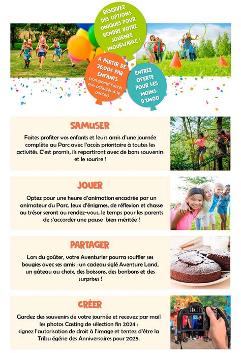 Viens F Ter Ton Anniversaire Au Parc Aventure Land Aventure Land