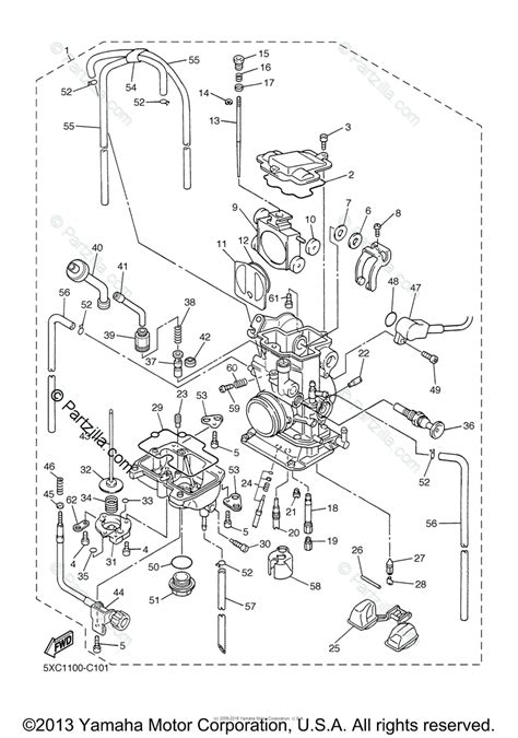 Yamaha Motorcycle 2004 Oem Parts Diagram For Carburetor