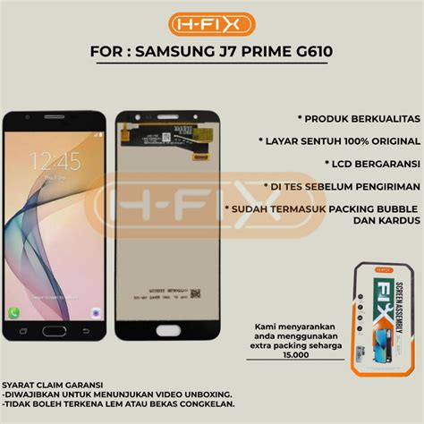 Hfix LCD SAMSUNG GALAXY J7 PRIME G610 ORIGINAL FULLSET TOUCHSCREEN