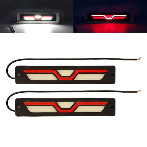 Ysy 2pcs Cob Drl Flexible Car Led Daytime Running Lights Fog Lamp Waterproof Auto Day Light