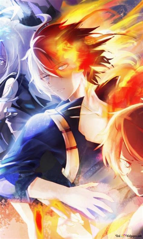 My Hero Academia - Shoto Todoroki Fire & Ice HD wallpaper download