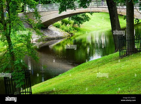 The Canal In Bastejkalna Park Riga Latvia Stock Photo Alamy