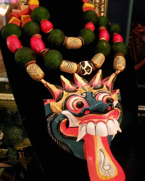 Demon Mask Unisex Chest Piece Heavy Bali Tribal Statement Etsy