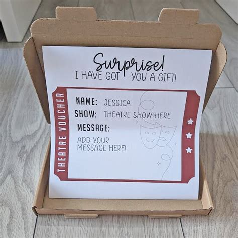 Personalised Surprise Theatre reveal voucher – SquidgeMakes