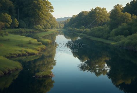 Reflection Of Trees In The Mountain Lake Picture And Hd Photos Free