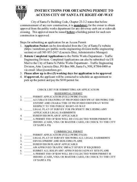 Fillable Online Application For Permit For Obstruction Of Streets