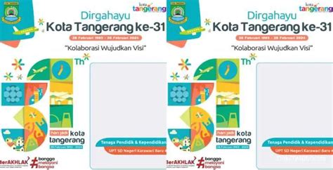 Twibbon Hut Kota Tangerang Ke Tahun Simpan Bingkai Fotonya