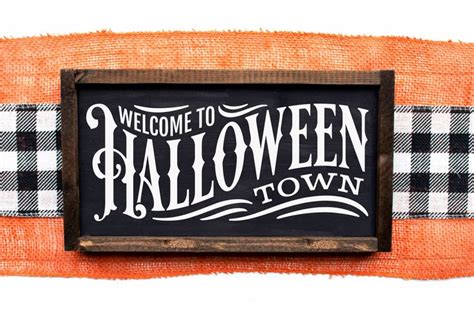 Halloweentown Halloween Sign Welcome to Halloweentown Halloween Decor ...