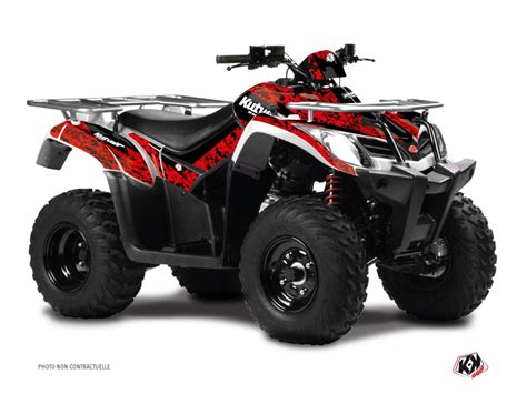 Kymco 300 MXU R ATV Predator Graphic Kit Red Black Kutvek Kit Graphik