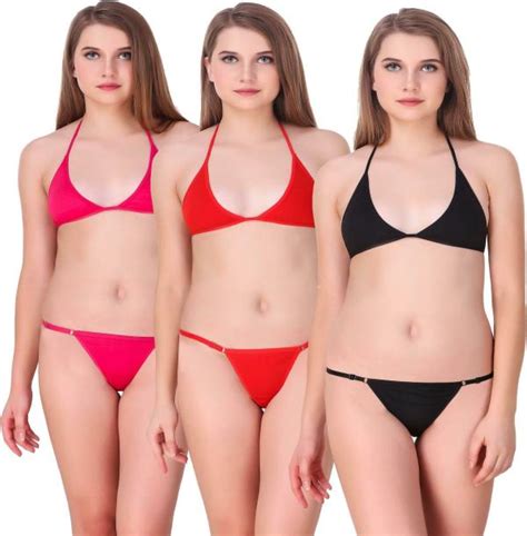 Tace Women Multicolor Solid Cotton Blend Pack Of Lingerie Sets Jiomart