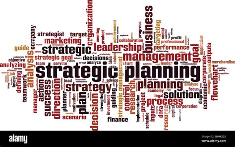 Strategic Planning Word Cloud Concept Collage Made Of Words About Strategic Planning Vector