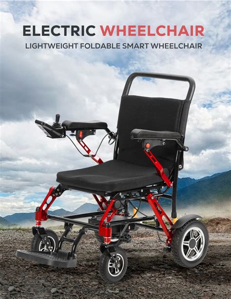 Folding High Power Motor Electric Wheelchair Magnesium Alloy Foldable