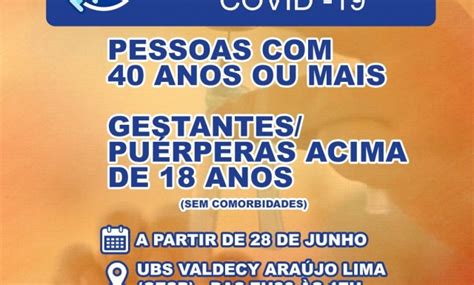 VACINAÇÃO COVID 19 Prefeitura Municipal de Ananás