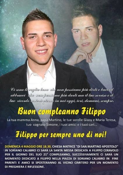 Buon Compleanno Filippo Domenica A Soriano Giornata In Memoria Del