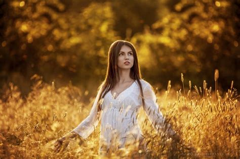 Face Sunlight Forest Women Model Portrait Long Hair Nature