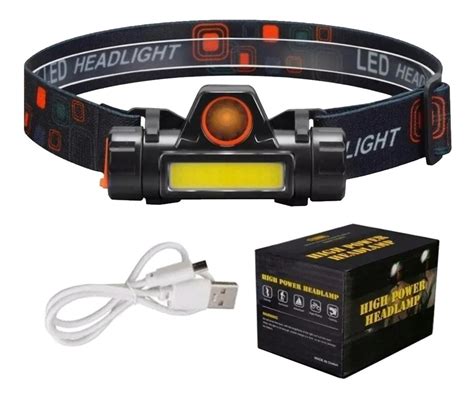 Linterna Vincha Led Minero Frontal Recargable Con Iman Usb DELTAEXPORT