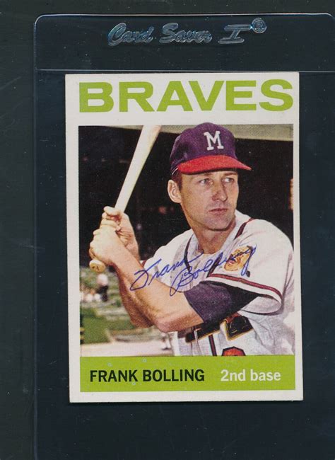 Topps Frank Bolling Braves Signed Auto A Ebay