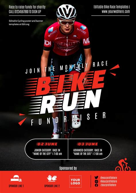 Editable Bike Race Poster Templates