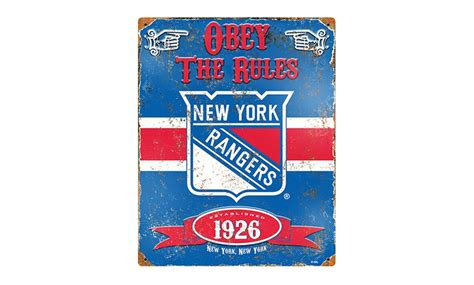 NHL Vintage Metal Signs | Groupon Goods