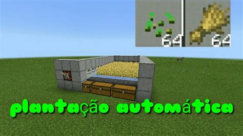 Como Fazer Uma Planta O Autom Tica No Minecraft Youtube