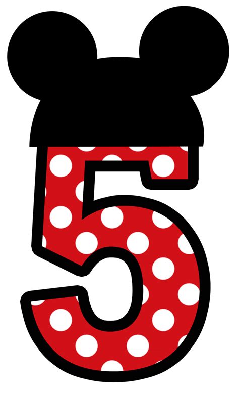 Mickey Mouse Numbers Svg