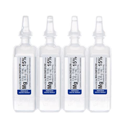 Magnesium Sulfate 15 Plastic Ampoule Lavoisier