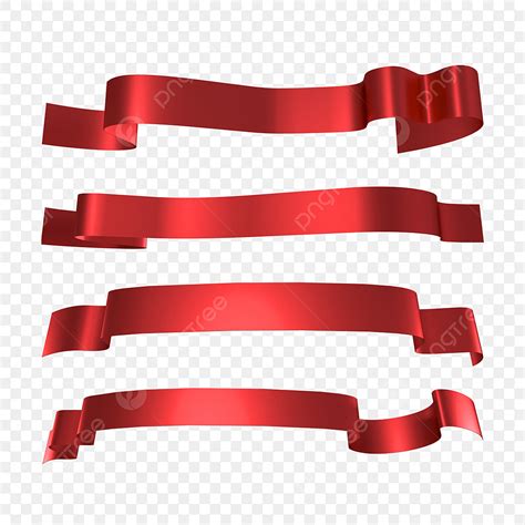 Bannière De Ruban Rouge 3d Png Bannière Ruban Rouge Fichier Png Et