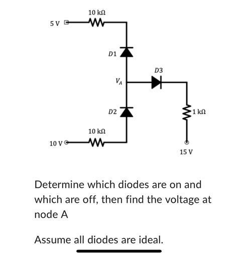 Answered 5ve 10 V And 10 ΚΩ Μ 10 ΚΩ D1 X Va D2 D3 Bartleby