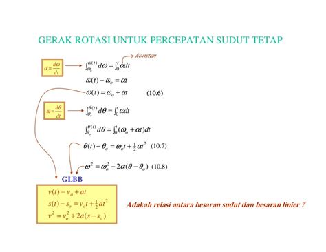 Gerak rotasi & benda tegar