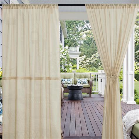 Amazon Ryb Home Farmhouse Boho Outdoor Sheer Curtains For Patio