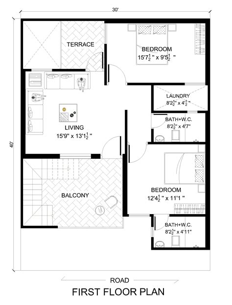 X Duplex House Plan Bhk Architego