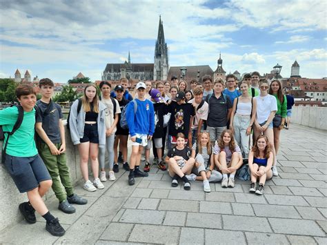 Besuch der Schüler aus Brumath Elsass in Dingolfing Gymnasium