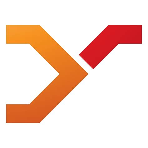 Premium Vector | Orange and red rail switch shaped letter y icon