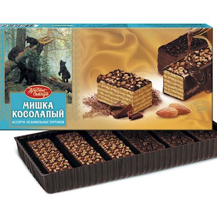 Buy Imported Russian Wafer Cake "Mishka Kosolapi" | Russian Table USA – RussianTable