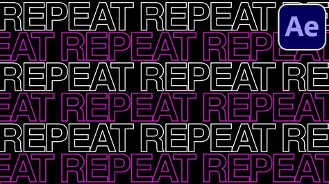 Repeated Text Motion Graphics Background Adobe After Effects Tutorial