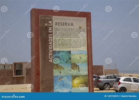 Infographics And Maps National Reserve Of Paracas Peru Editorial