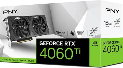 PNY GeForce RTX 4060 Ti VERTO Dual Fan HDMI 3xDP 16GB GDDR6 Pris