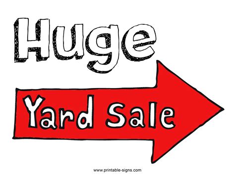 Free Printable Yard Sale Sign Online Printable Signs