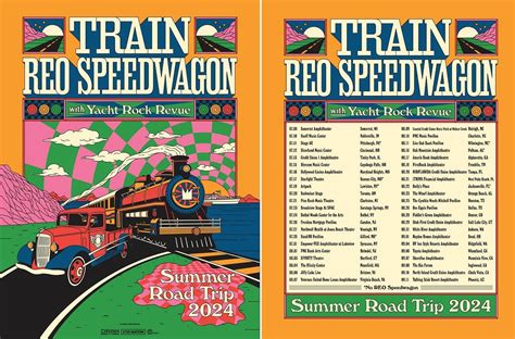 Train REO Speedwagon Summer Road Trip 2024 At Dos Equis Pavilion