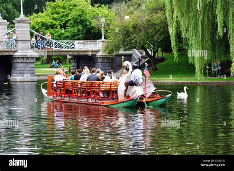 Swan Boat ride in Public Garden, Boston Commons park, Boston ...