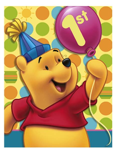 Winnie The Pooh 1st Birthday Party Invitations Fill In Disney Boys Girl