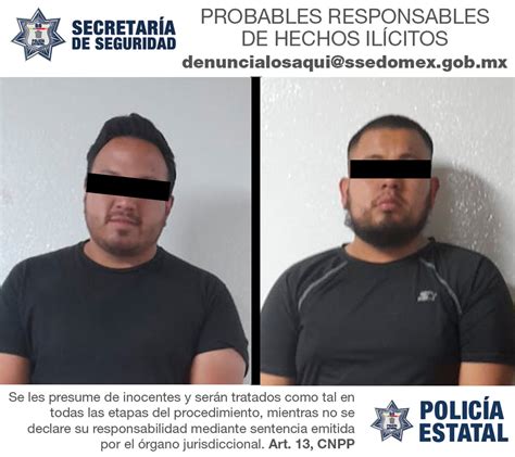 Elementos De La SecretarÍa De Seguridad Detienen A Dos Hombres Por Su