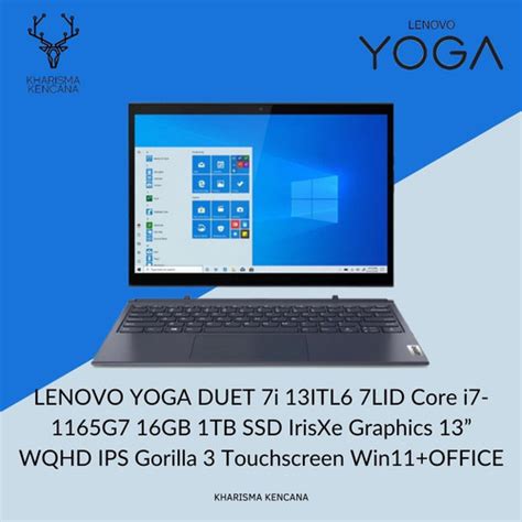 Jual Lenovo Yoga Duet 7i 13itl6 7lid I7 1165g7 16gb 1tb Ssd 13 Wqhd Win11 Kota Malang