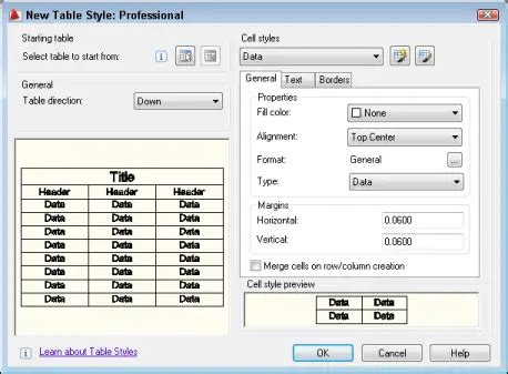 AutoCAD tutorial: Create a cell style for a table - All About CAD