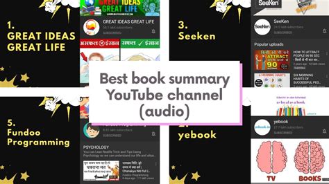 Best Book Summary Youtube Channelsaudio Youtube