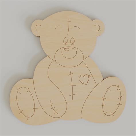 Teddy Bear Cutout – Double Cut Designs LLC